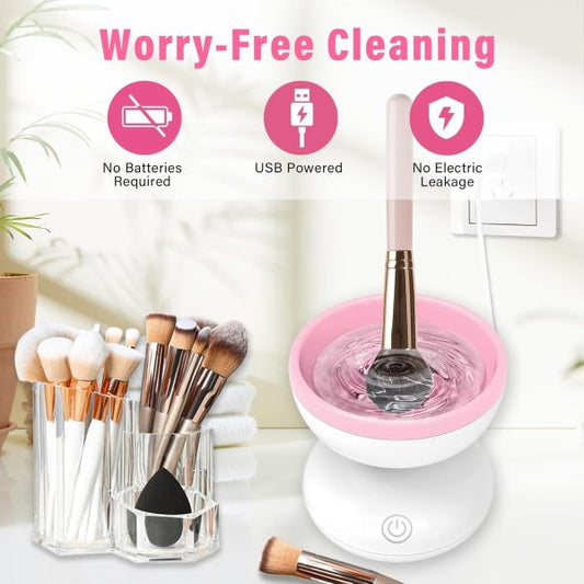 Electric Makeup Brush Cleaner Machine - Automatic | USB Rechargeable & Gentle on Bristles | Random Color - Flashkart Pakistan