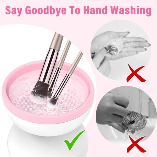 Electric Makeup Brush Cleaner Machine - Automatic | USB Rechargeable & Gentle on Bristles | Random Color - Flashkart Pakistan