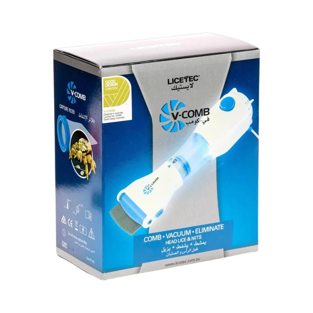 Electric V - Comb Anti Lice Machine | Chemical - Free | With Box & Filters - Flashkart Pakistan