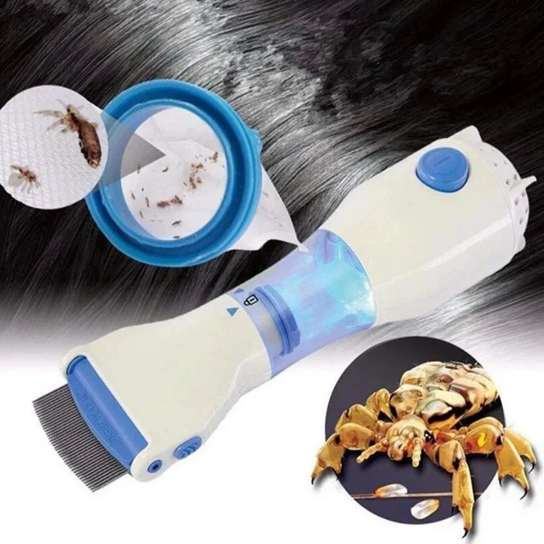 Electric V - Comb Anti Lice Machine | Chemical - Free | With Box & Filters - Flashkart Pakistan
