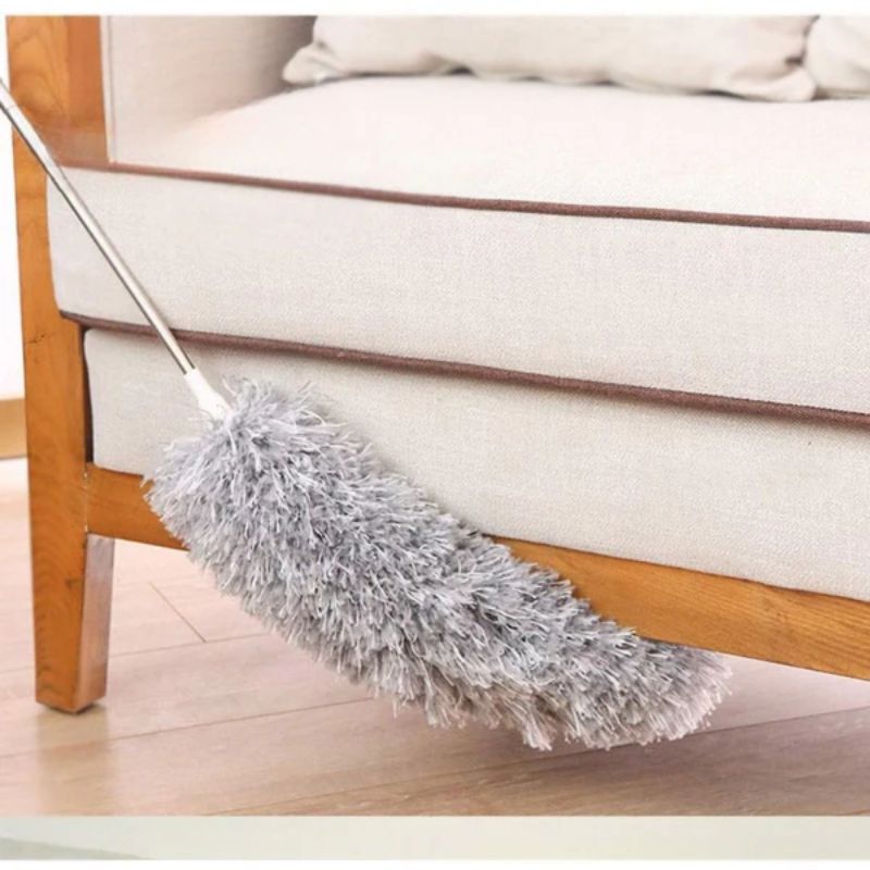 Extendable Microfiber Duster with Long Telescopic Handle | Long Reach, Bendable Head, Washable Fan & Ceiling Cleaner - Flashkart Pakistan