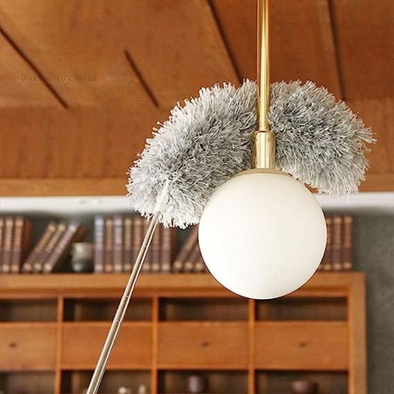 Extendable Microfiber Duster with Long Telescopic Handle | Long Reach, Bendable Head, Washable Fan & Ceiling Cleaner - Flashkart Pakistan