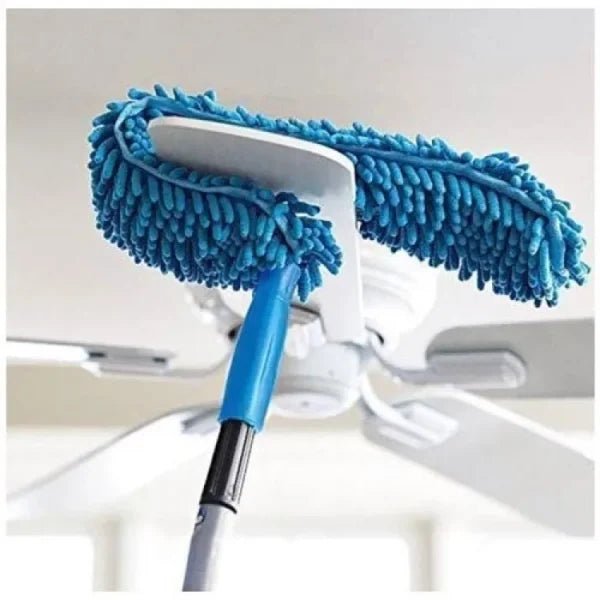 Flexible Micro - Fiber Duster With Telescopic Stainless Steel Handle for Fan Cleaning Specially - Flashkart Pakistan