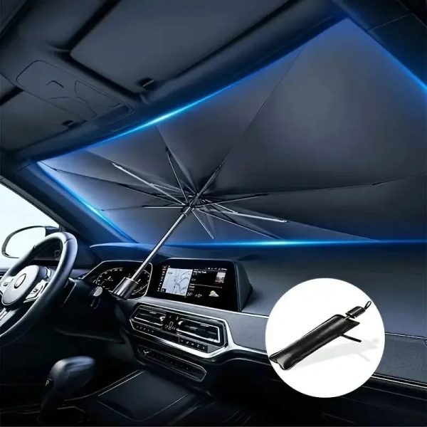 Foldable Car Windshield Umbrella Sunshade | UV Protection + Heat Blocker for All Vehicles - Flashkart Pakistan