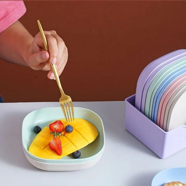 Food Grade Plastic Household Dining Plates | 10 pcs Multi - function Elliptical Spit Bone Plate Set - Flashkart Pakistan