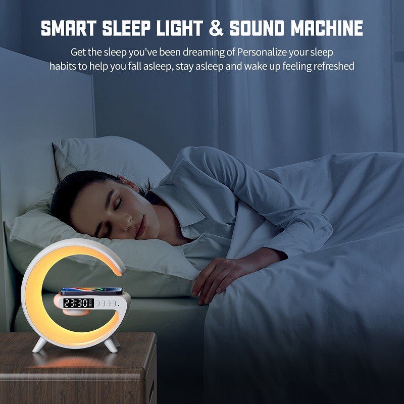 G63 Bluetooth Speaker Atmosphere Light Wireless Charger Bedside Music Wake - Up Light Bluetooth Sound Multiple Light Modes - Flashkart Pakistan