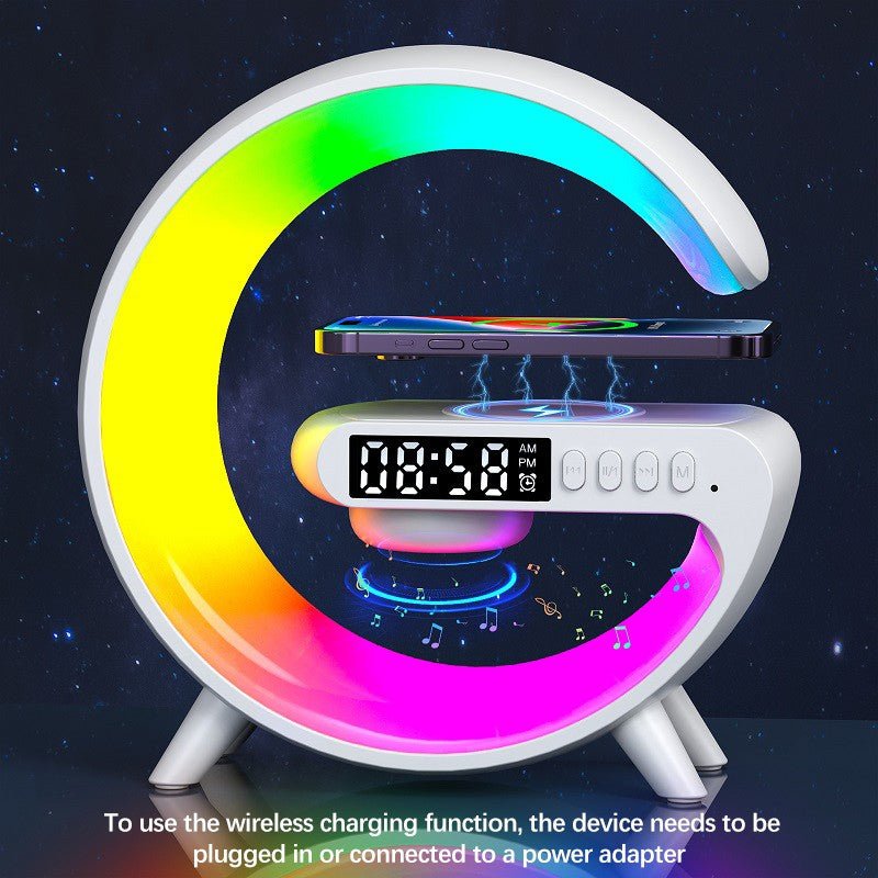 G63 Bluetooth Speaker Atmosphere Light Wireless Charger Bedside Music Wake - Up Light Bluetooth Sound Multiple Light Modes - Flashkart Pakistan