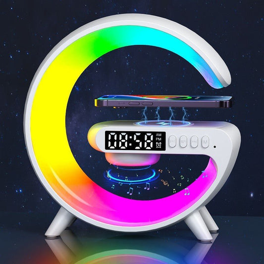 G63 Bluetooth Speaker Atmosphere Light Wireless Charger Bedside Music Wake - Up Light Bluetooth Sound Multiple Light Modes - Flashkart Pakistan
