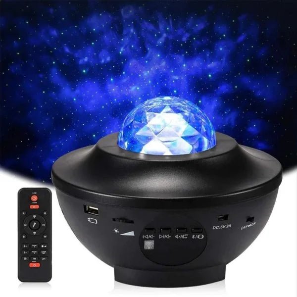 Galaxy Star Projector Lamp with LED Universe Effect & Dual Speakers - Flashkart Pakistan
