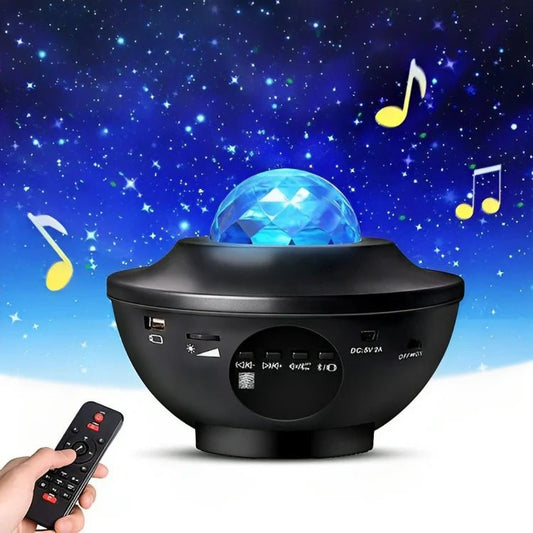 Galaxy Star Projector Lamp with LED Universe Effect & Dual Speakers - Flashkart Pakistan
