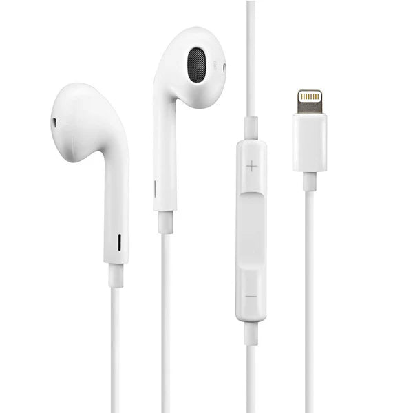 Genuine Certified Apple iPhone Handsfree For iPhones Wired with Lightening Jack | White - Flashkart Pakistan