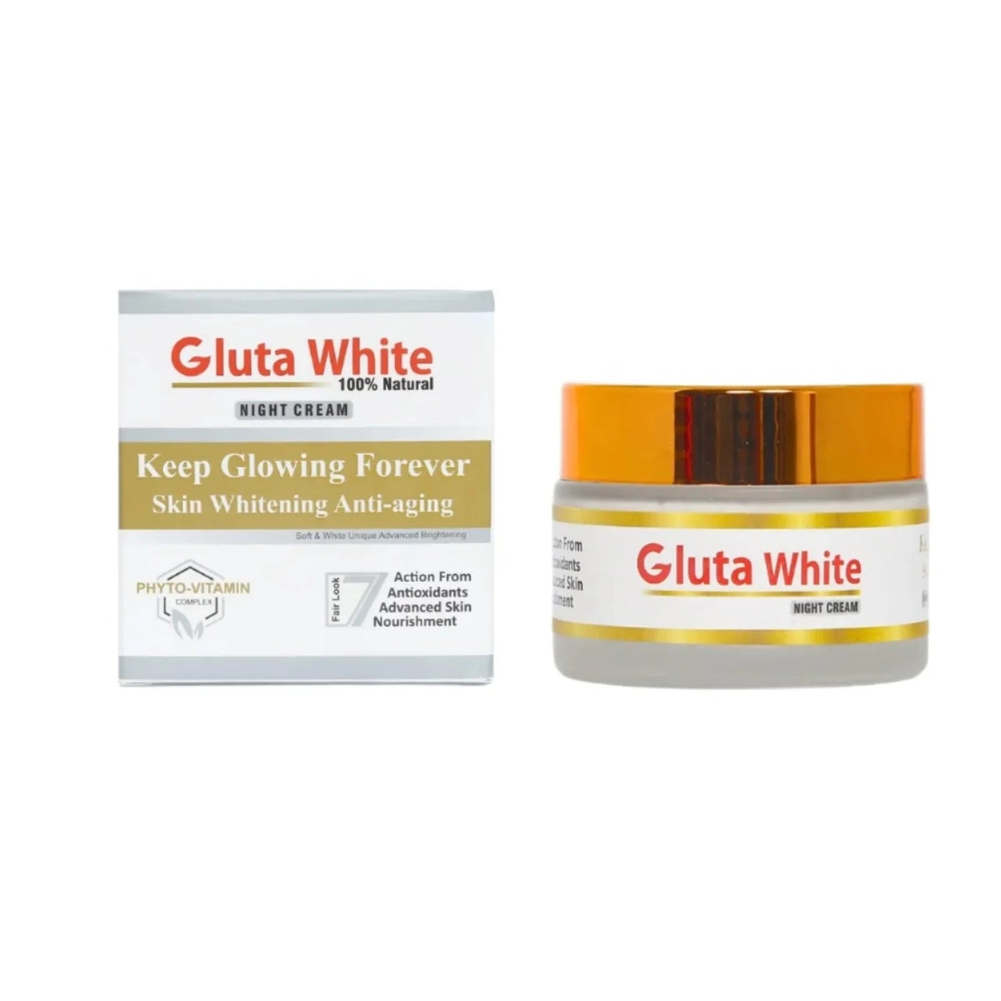 Gluta White Day & Night Cream | Whitening | Anti - Aging | 50g - Flashkart Pakistan