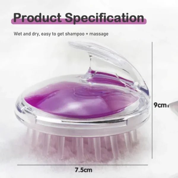 Head Scalp Massage & Shampoo Brush | Soft Silicone Bath Brush | Random Colors - Flashkart Pakistan