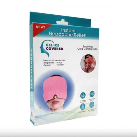 Headache Relief Cap – Hot & Cold Gel Therapy for Migraine, Tension & Puffy Eyes | Random Color - Flashkart Pakistan