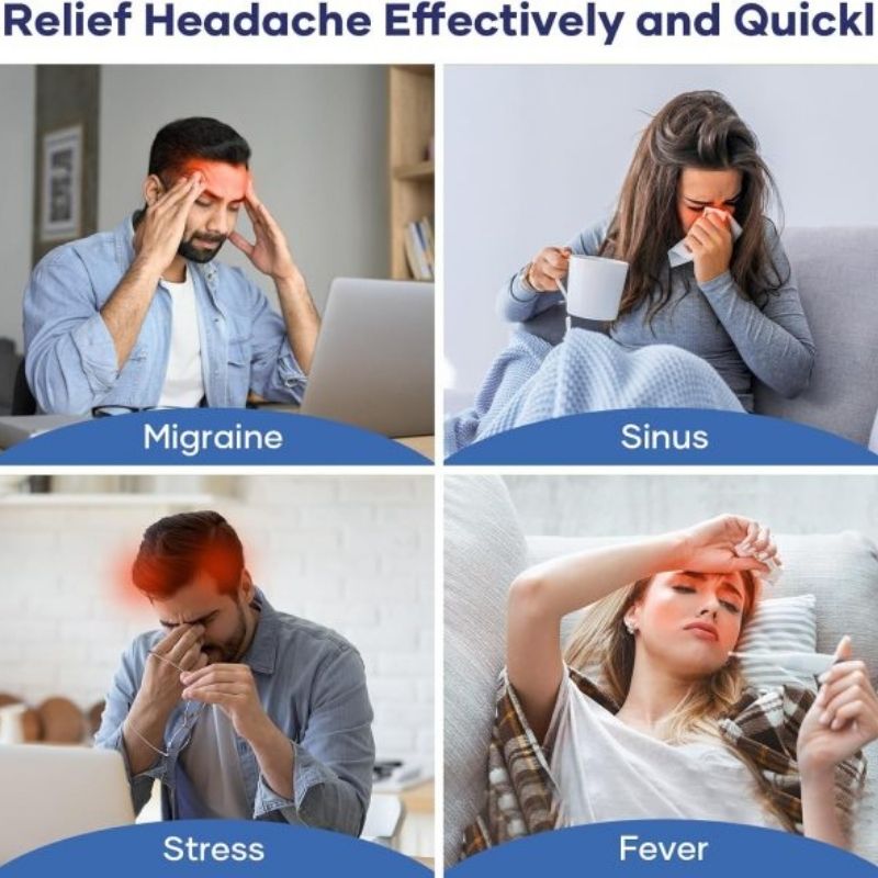 Headache Relief Cap – Hot & Cold Gel Therapy for Migraine, Tension & Puffy Eyes | Random Color - Flashkart Pakistan
