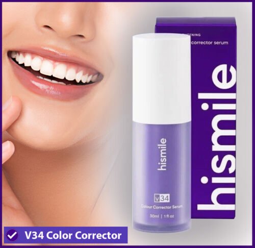 Hismile v34 Color Corrector Serum | HIGH QUALITY | Instant Teeth Brightening Solution | 30ml - Flashkart Pakistan
