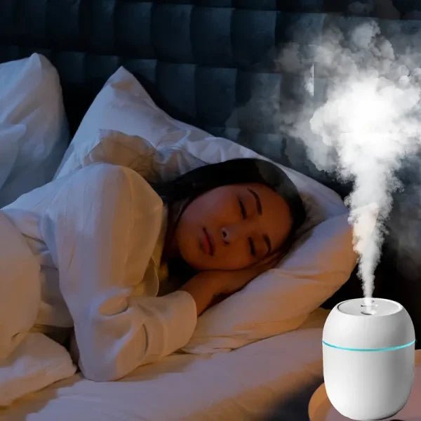 Humidifier With Warm Led Outline | USB Portable Air Humidifier | For Home, Office & Car Mist Air Fresheners - Flashkart Pakistan