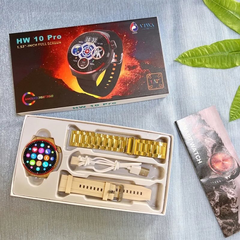 HW10 Pro Smartwatch | 1.52" AMOLED Display | Bluetooth Call | Fitness Tracker | Stylish Design - Flashkart Pakistan