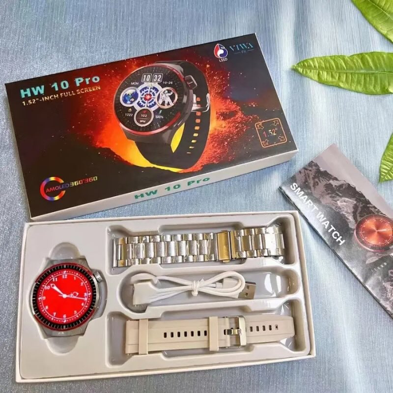 HW10 Pro Smartwatch | 1.52" AMOLED Display | Bluetooth Call | Fitness Tracker | Stylish Design - Flashkart Pakistan