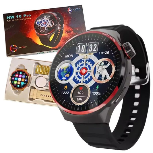 HW10 Pro Smartwatch | 1.52" AMOLED Display | Bluetooth Call | Fitness Tracker | Stylish Design - Flashkart Pakistan
