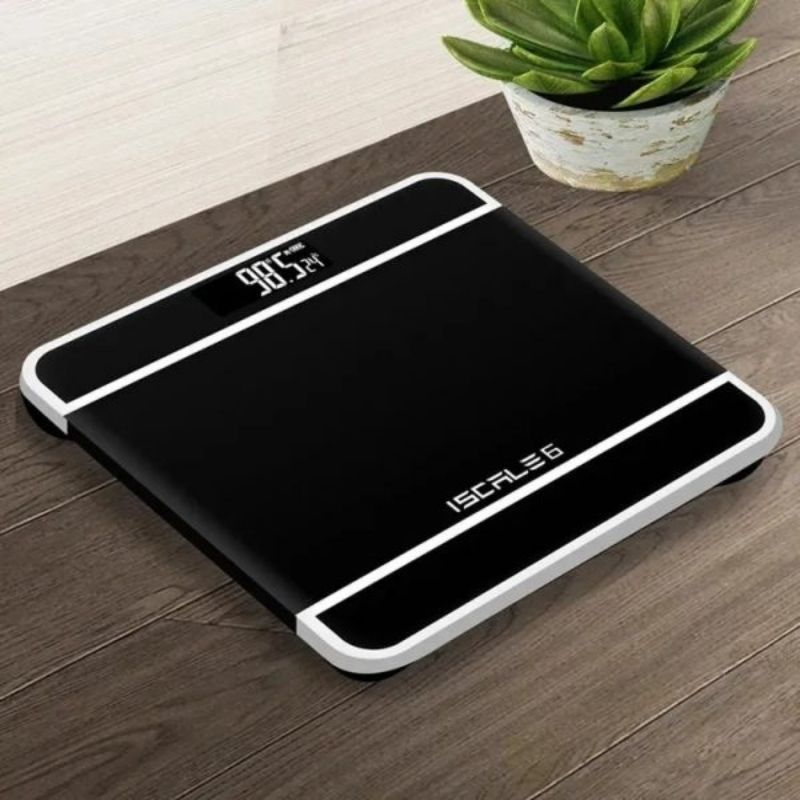 iScale Digital LED Electronic Bathroom Weighing Scale | Tempered Glass, Automatic, Accurate, Body Weight Monitor | Random Colors - Flashkart Pakistan