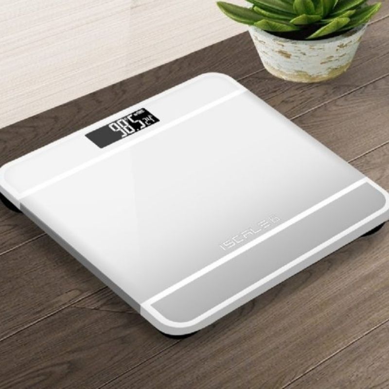 iScale Digital LED Electronic Bathroom Weighing Scale | Tempered Glass, Automatic, Accurate, Body Weight Monitor | Random Colors - Flashkart Pakistan