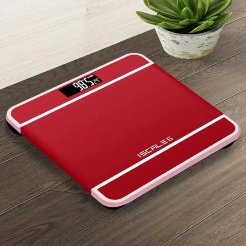 iScale Digital LED Electronic Bathroom Weighing Scale | Tempered Glass, Automatic, Accurate, Body Weight Monitor | Random Colors - Flashkart Pakistan
