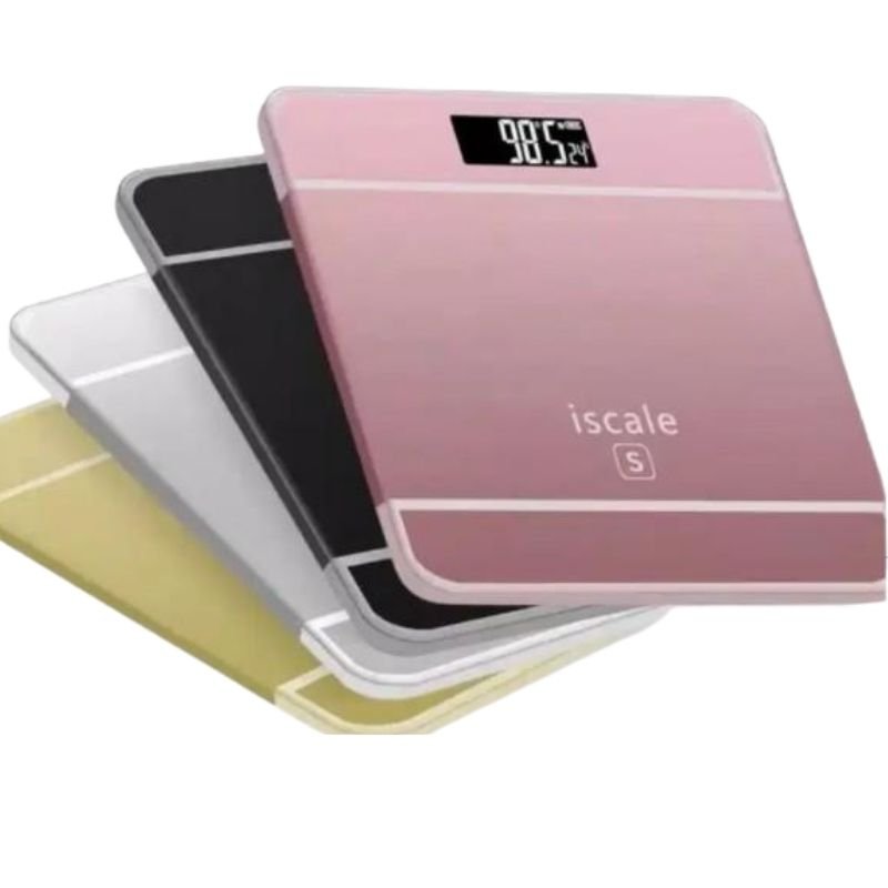 iScale Digital LED Electronic Bathroom Weighing Scale | Tempered Glass, Automatic, Accurate, Body Weight Monitor | Random Colors - Flashkart Pakistan