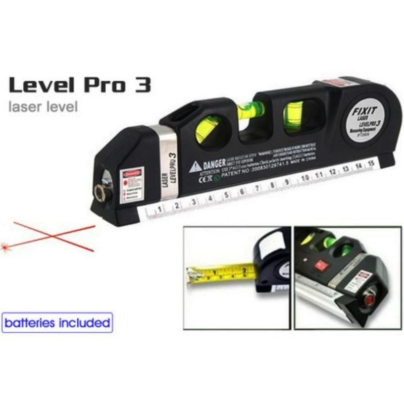 Laser Level Pro3 Laser Vertical Measuring Tape Metric Rulers - Flashkart Pakistan
