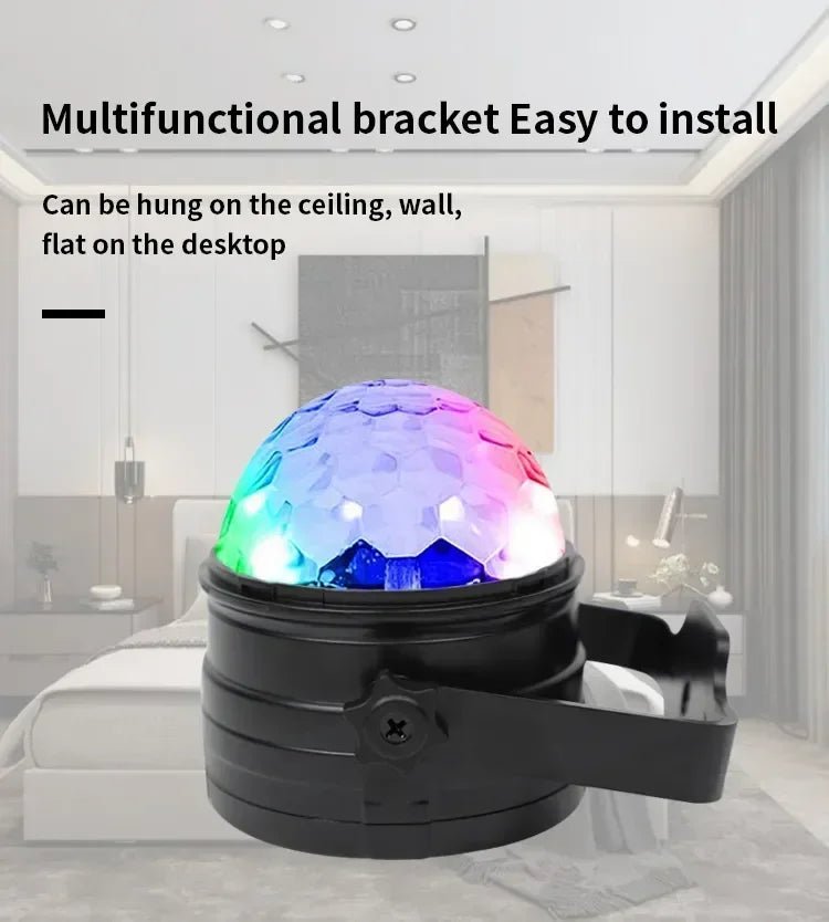 LED Disco Party Lights Crystal Magic Ball 3W RGB - Flashkart Pakistan