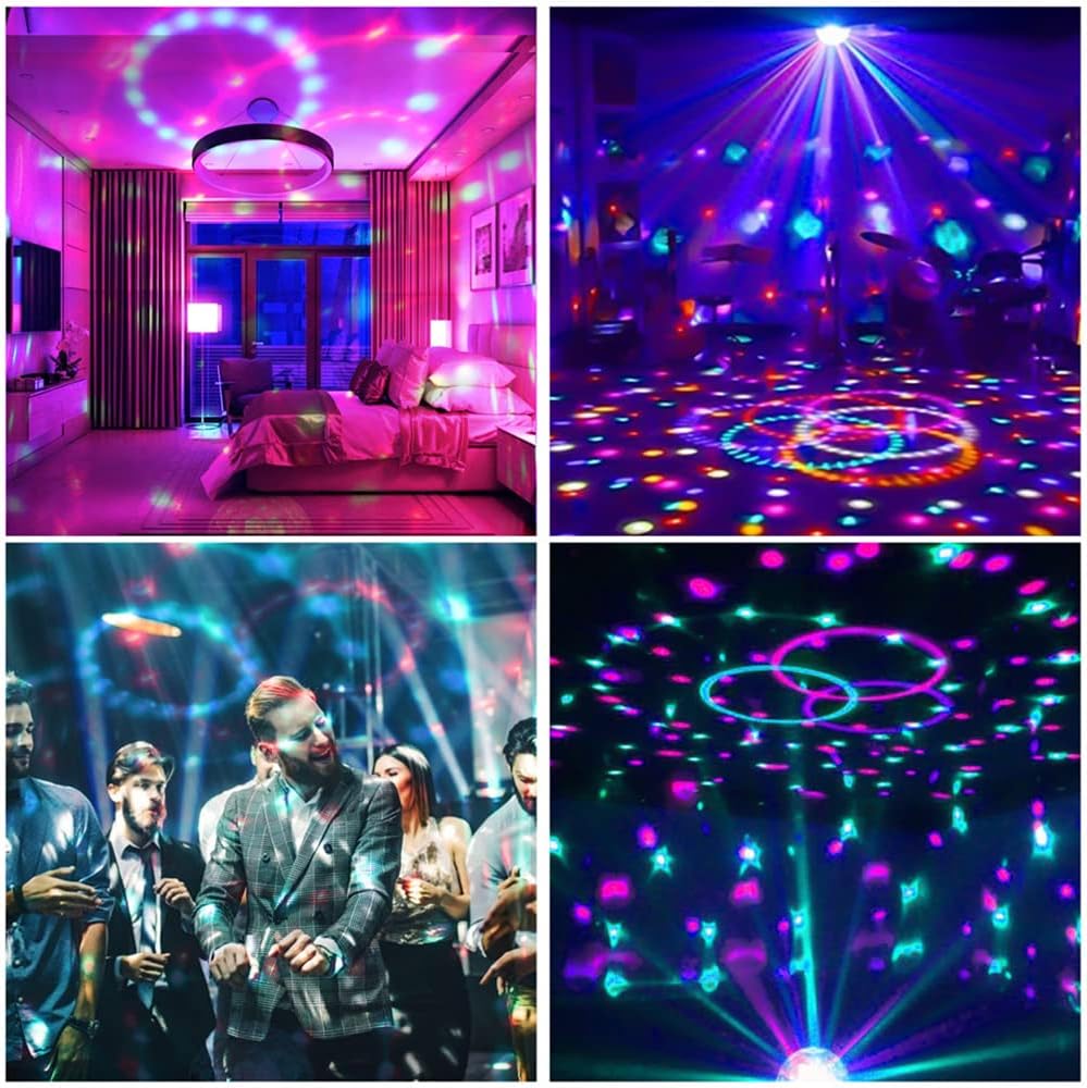 LED Disco Party Lights Crystal Magic Ball 3W RGB - Flashkart Pakistan