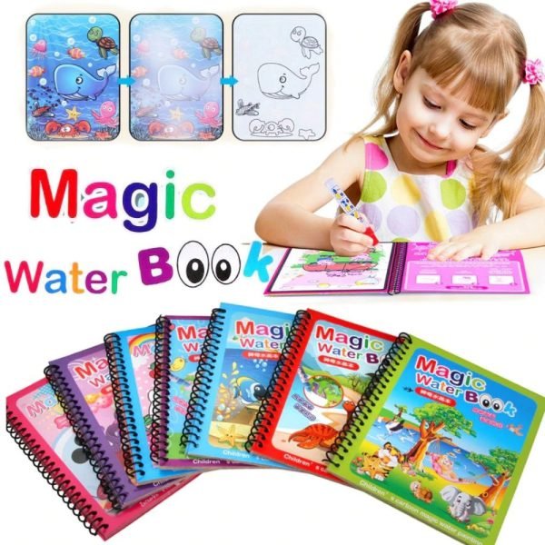 Magic Colouring Book with Water Pen | Mess - Free Fun for Kids - Flashkart Pakistan