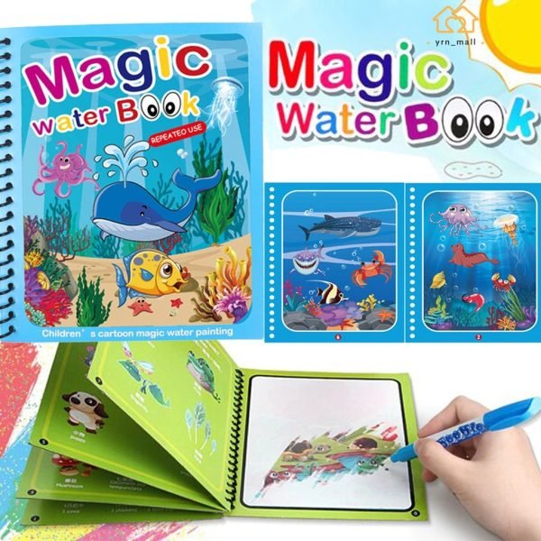 Magic Colouring Book with Water Pen | Mess - Free Fun for Kids - Flashkart Pakistan