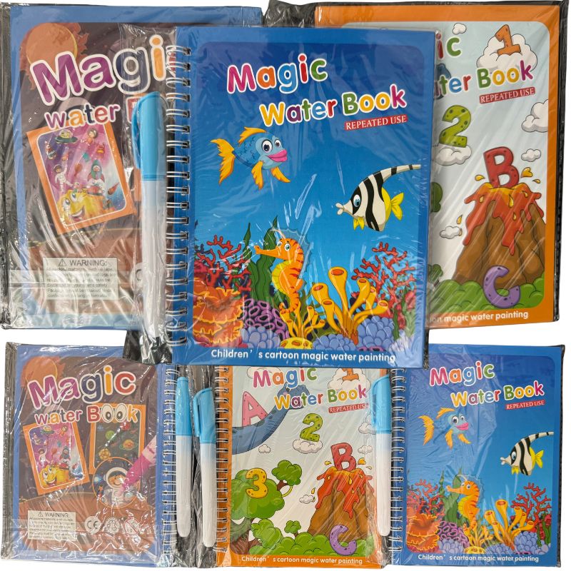 Magic Colouring Book with Water Pen | Mess - Free Fun for Kids - Flashkart Pakistan