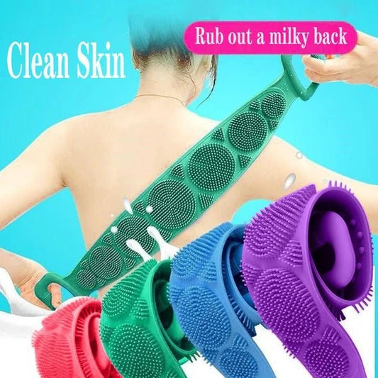 Magic Silicone Brushes Bath Towels | Rubbing Back Mud Peeling Body Massage Shower Extended | Scrubber Skin Clean Brushes Bathroom - Flashkart Pakistan