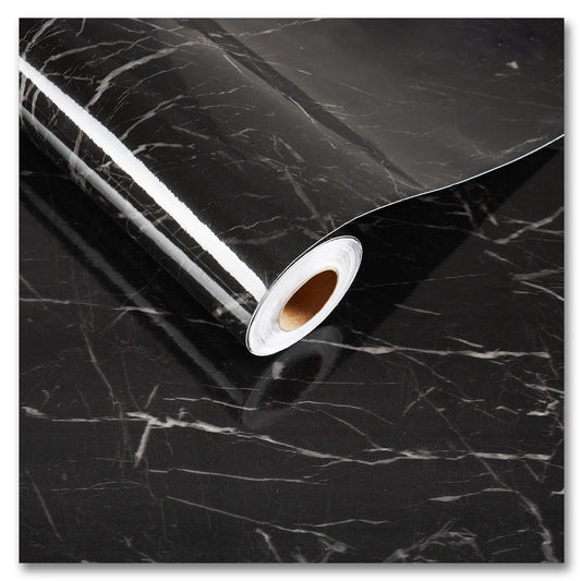 Marble Sheet Sticker | Black & Grey | 60 x 200 cm - Flashkart Pakistan