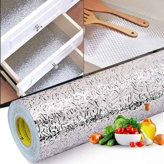 Marble Sheet Sticker | Silver Foil | 60 x 200 cm - Flashkart Pakistan