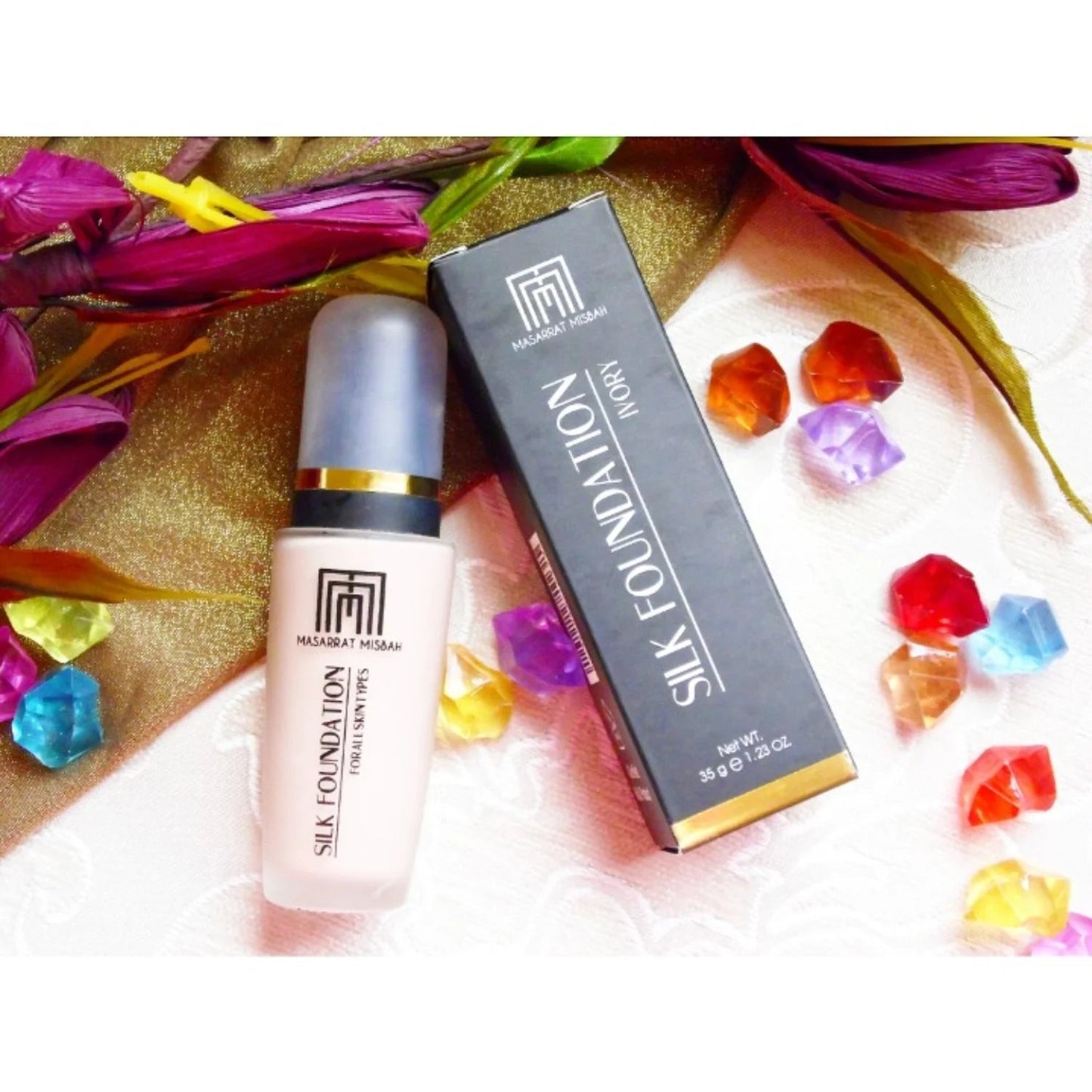 Masarrat Misbah Silk Foundation | Shine Control | Moisturizing | 35ml - Flashkart Pakistan