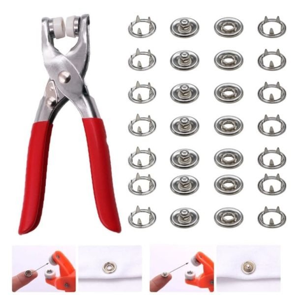 Metal Hand Press Tich Button Fixer Machine – 25 Pcs | Durable & Easy to Use - Flashkart Pakistan