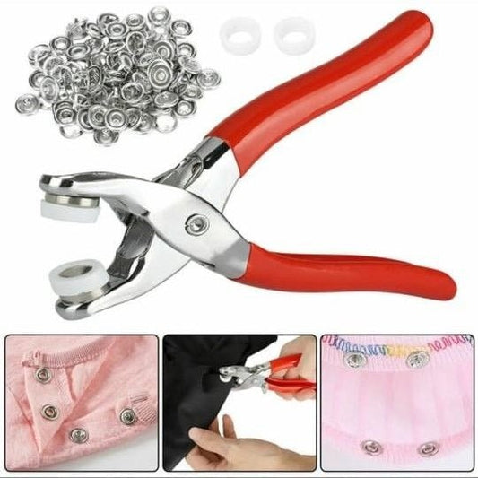 Metal Hand Press Tich Button Fixer Machine – 25 Pcs | Durable & Easy to Use - Flashkart Pakistan