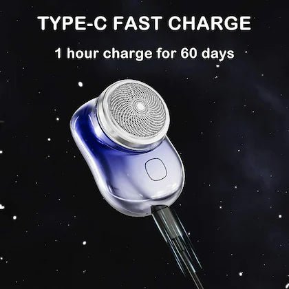 Mini Electric Razor for Men | – Portable USB Rechargeable Shaver | Compact Travel Beard Trimmer with One - Touch Use for Smooth Shaving at Home, Office| - Flashkart Pakistan