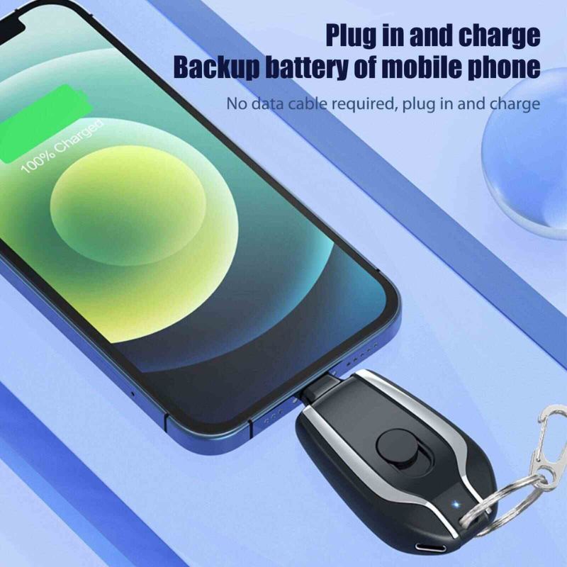 Mini Keychain Power Bank | Ultra - Compact 1500mAh Emergency Charger for Phones & Gadgets - Flashkart Pakistan