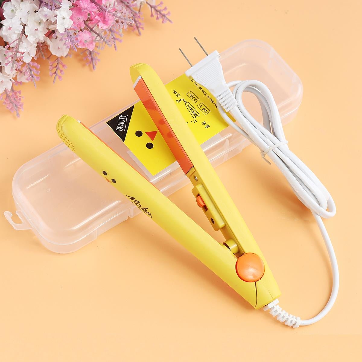 Mini Portable Ceramic Hair Straightener & Curler | Smooth, Silky, Frizz - Free Styling | Random Color - Flashkart Pakistan