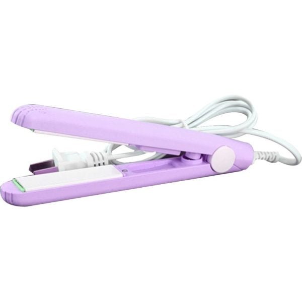 Mini Portable Ceramic Hair Straightener & Curler | Smooth, Silky, Frizz - Free Styling | Random Color - Flashkart Pakistan