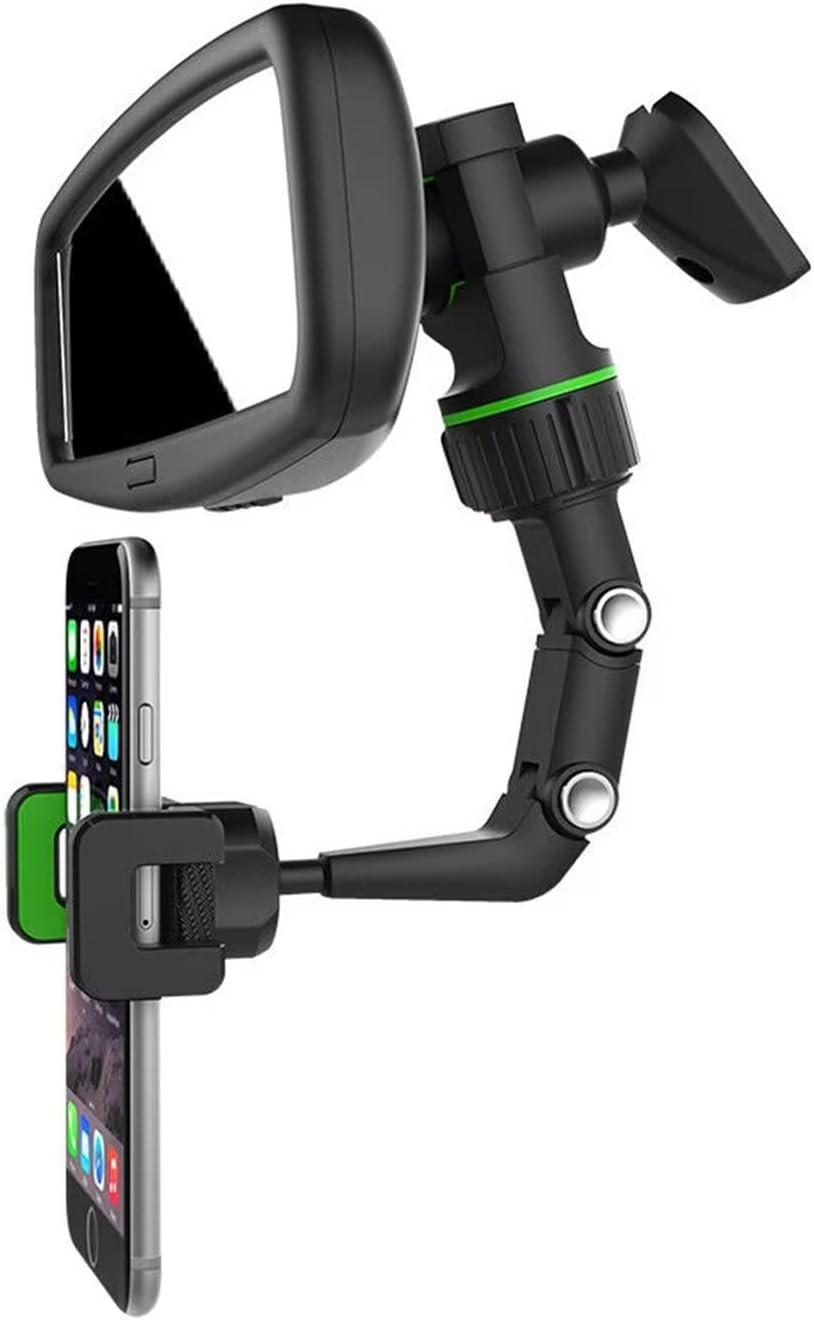 Mobile Stand High Quality | 360° Universal Car Rearview Mirror Phone Holder | Secure & Adjustable Mount - Flashkart Pakistan