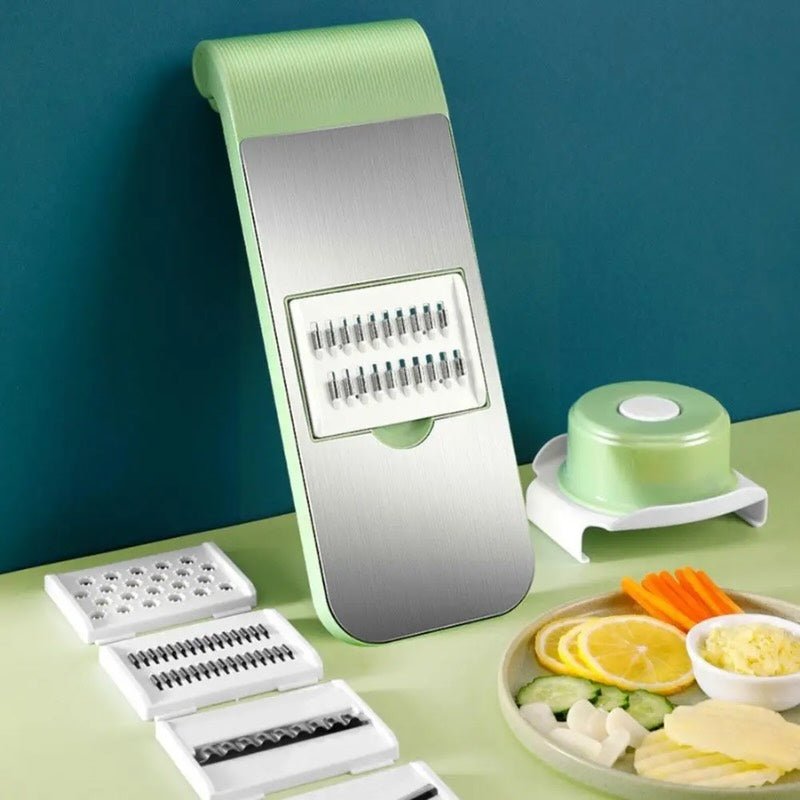 Multifunctional 5 - Blade Vegetable Cutter & Grater | Random Colors - Flashkart Pakistan