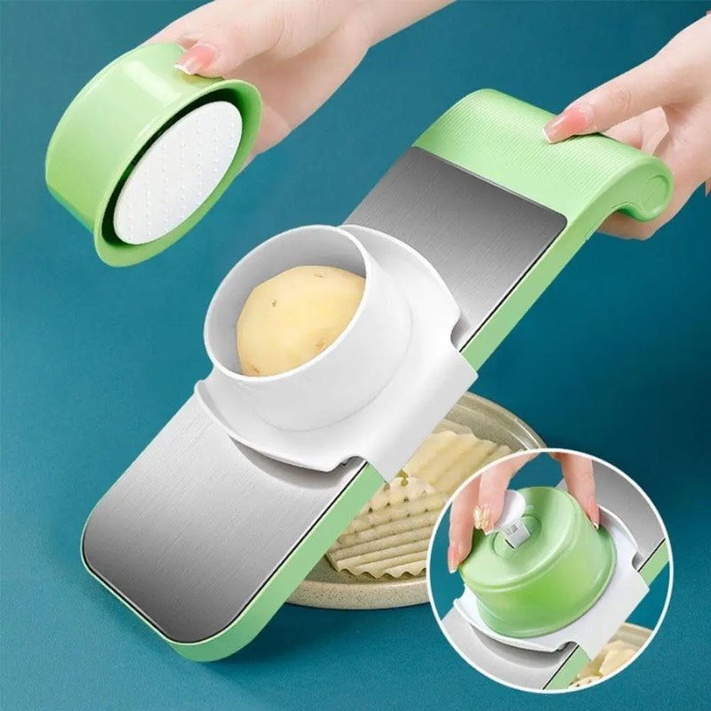Multifunctional 5 - Blade Vegetable Cutter & Grater | Random Colors - Flashkart Pakistan