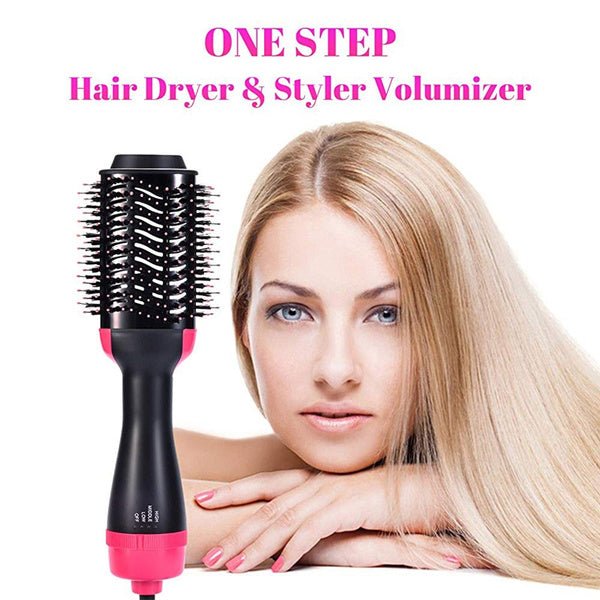 One Step Hot Air Brush | 3 - in - 1 | Dryer, Straightener & Volumizer for Effortless Styling - Flashkart Pakistan