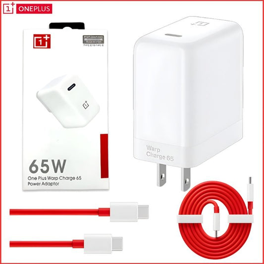 OnePlus 65W Warp Charge Power Adapter with Type - C to Type - C Fast Charging Cable - Flashkart Pakistan