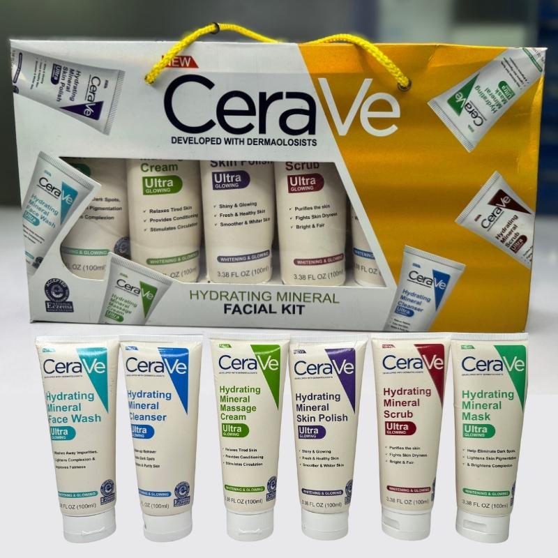 Pack of 6 – CeraVe Hydrating Mineral Facial Kit | Deep Moisture & Skin Repair | Best Quality Skincare - Flashkart Pakistan